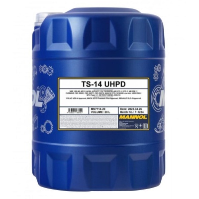 Моторное масло Mannol 7114 TS-14 UHPD 15W-40 20л (711420) Моторное масло Mannol 7114 TS-14 UHPD 15W-40 20л (711420)