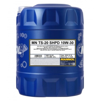 Моторное масло Mannol 7120 TS-20 10W-30 SHPD 20л (712020) Моторное масло Mannol 7120 TS-20 10W-30 SHPD 20л (712020)