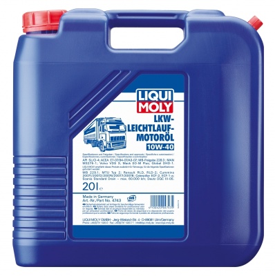 Моторное масло LIQUI MOLY LKW Leichtlauf Motoroil Basic 10W-40 HC-синтетическое 20л (4743) Моторное масло LIQUI MOLY LKW Leichtlauf Motoroil Basic 10W-40 HC-синтетическое 20л (4743)