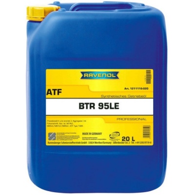 Трансмиссионное масло RAVENOL ATF BTR 95LE 20л (4014835743526) Трансмиссионное масло RAVENOL ATF BTR 95LE 20л (4014835743526)