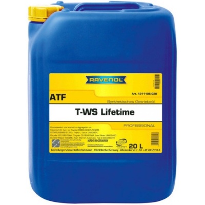 Трансмиссионное масло RAVENOL ATF T-WS Lifetime 20л (4014835743328) Трансмиссионное масло RAVENOL ATF T-WS Lifetime 20л (4014835743328)