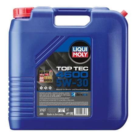 Моторное масло LIQUI MOLY Top Tec 4600 5W-30 HC-синтетическое 20л (3757)