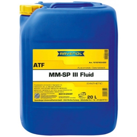 Трансмиссионное масло RAVENOL ATF MM SP-III Fluid 20л (4014835733121)