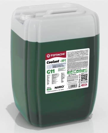 Антифриз TOTACHI NIRO COOLANT Green -50°C G-11 20кг (44720)