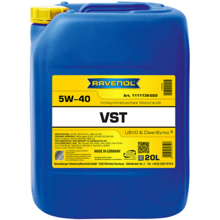 Моторное масло RAVENOL VST 5W-40 20л (4014835798526)