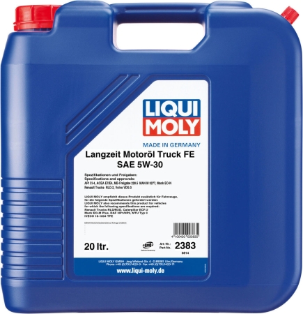 Моторное масло LIQUI MOLY Langzeit Motoroil Truck FE 5W-30 Basic синтетическое 20л (2383)