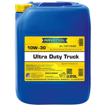 Моторное масло RAVENOL UDT Ultra Duty Truck 10W-30 20л (4014835850507)