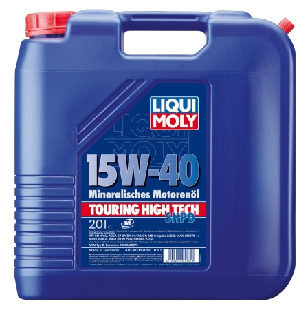 Моторное масло LIQUI MOLY Touring High Tech SHPD-Motoroil 15W-40 Basic минеральное 20л (1061)