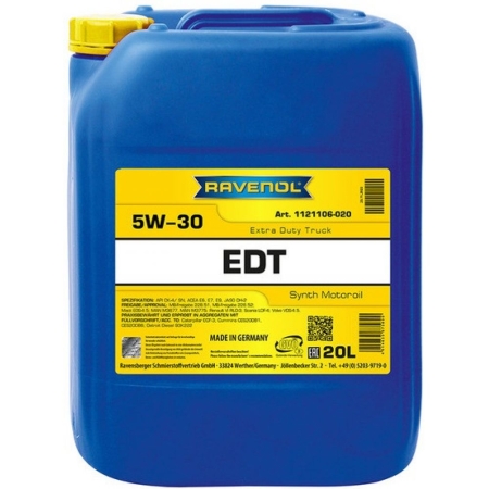 Моторное масло RAVENOL EDT Extra Duty Truck 5W-30 20л (4014835875913)