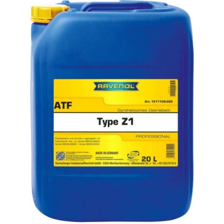 Трансмиссионное масло RAVENOL ATF Type Z1 Fluid 20л (4014835719224)