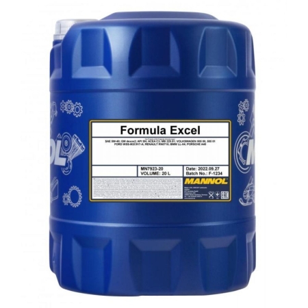 Моторное масло Mannol 7923 FORMULA EXCEL 5W-40 20л (792320)