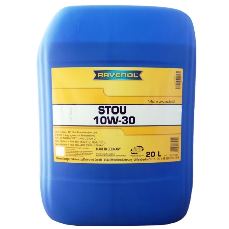 Трансмиссионное масло RAVENOL STOU SAE 10W-30 20л (4014835739529)