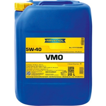 Моторное масло RAVENOL VMO 5W-40 20л (4014835723825)