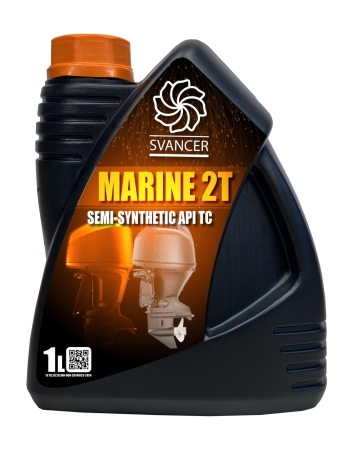Масло для лодочных моторов SVANCER MARINE 2T Semi-synthetic 1л (SVM012)