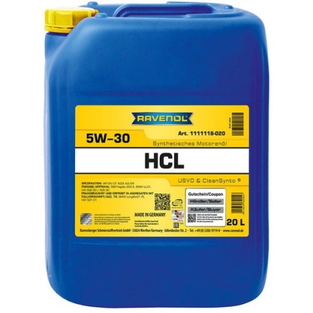 Моторное масло RAVENOL HCL 5W-30 20л (4014835722927)