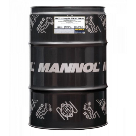 Моторное масло Mannol 7715 LONGLIFE 504/507 5W-30 208л (7004)