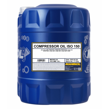 Компрессорное масло Mannol Compressor Oil ISO 150 20л (5002)