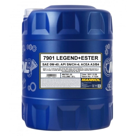 Моторное масло Mannol 7901 LEGEND ESTER 0W-40 20л (1050)