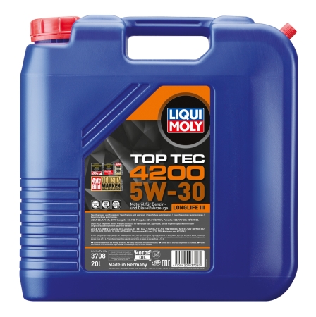 Моторное масло LIQUI MOLY Top Tec 4200 5W-30 HC-синтетическое 20л (3708)