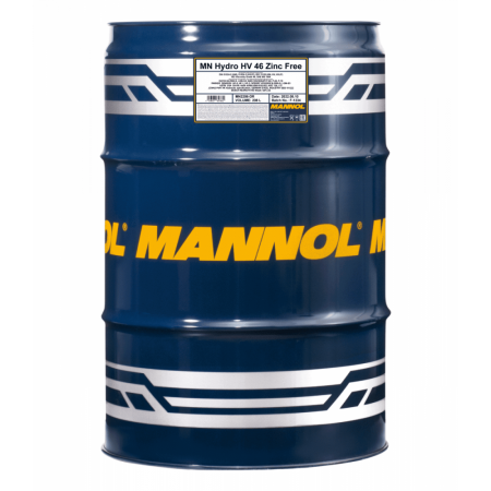 Гидравлическое масло Mannol Hydro HV 46 Zinc Free 208л (2206208)