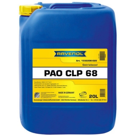 Трансмиссионное масло RAVENOL Getriebeoel PAO CLP 68 20л (4014835865358)