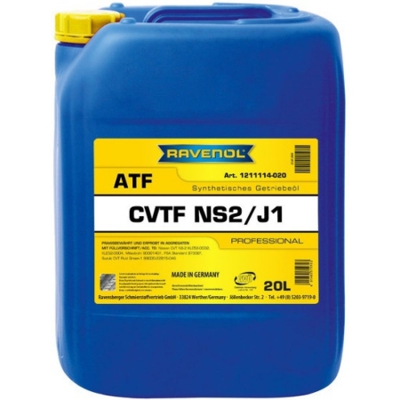 Трансмиссионное масло RAVENOL CVTF NS2/J1 Fluid 20л (4014835719323)