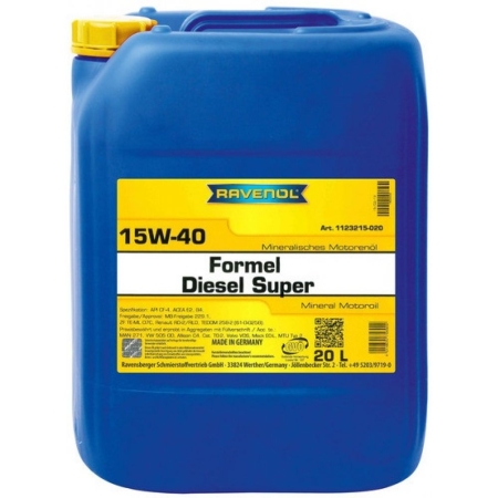 Моторное масло RAVENOL Formel Diesel Super 15W-40 20л (4014835756922)