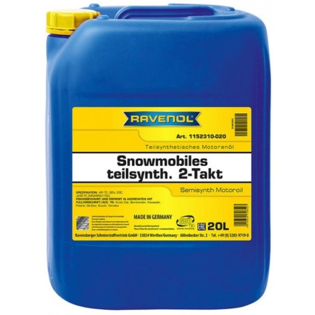 Масло для 2T снегоходов RAVENOL Snowmobiles Teilsynth 2-Takt 20л (4014835728523)