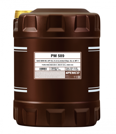 Трансмиссионное масло PEMCO 589 80W-90 GL-5 LS/GL-4/MT-1 минеральное, 10л (PM0589-10)