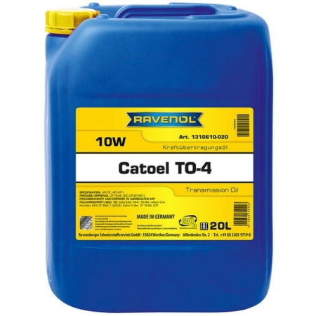 Трансмиссионное масло RAVENOL Catoel TO-4 10W 20л (4014835740228)