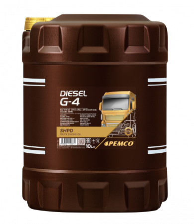Моторное масло PEMCO DIESEL G-4 SHPD 15W-40 CI-4 Plus/CI-4/CH-4/SL HC-синтетическое, 10л (PM0704-10)